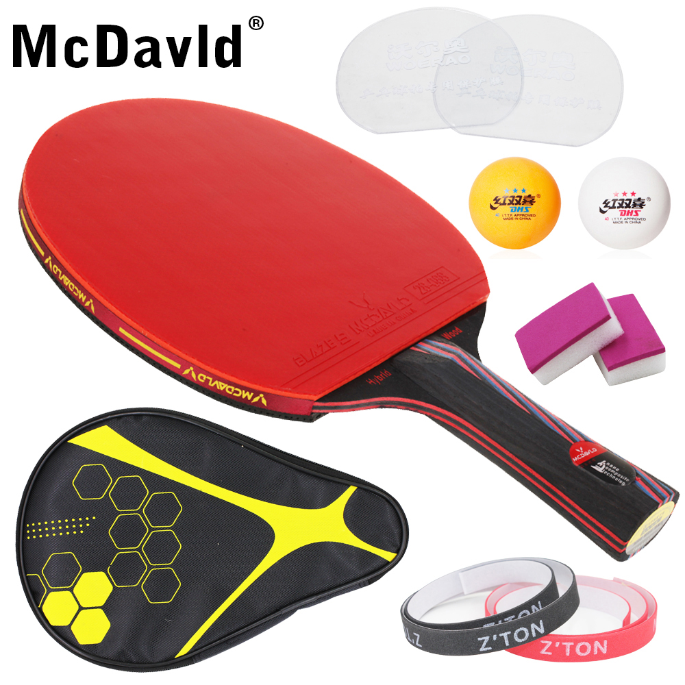Image of Brand Quality Table tennis racket Double pimples-in rubber Ping Pong Racket fast attack and loops or chop type player
