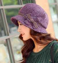 Autumn and winter women s fashion beret lady elegant bow bucket hats painter cap free shipping