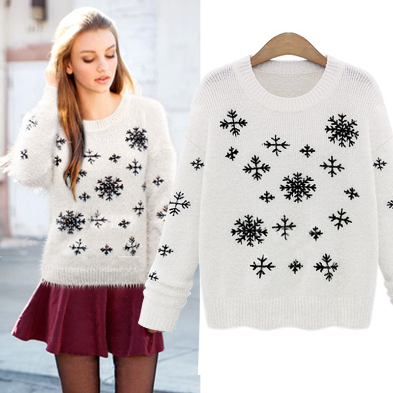 Hot sale autumn winter women casual o-neck knitted...