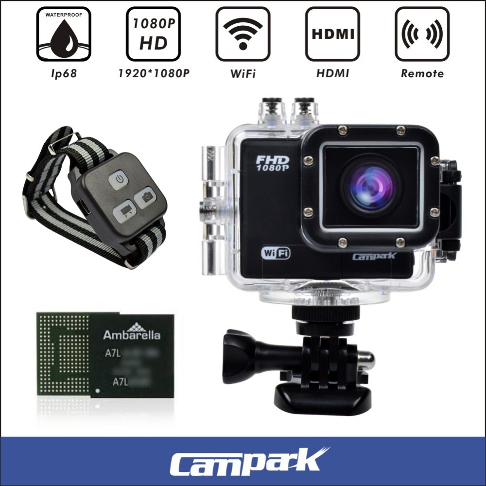 Campark     Full HD 1080 P/60PFS 16MP Ambarella A7LS75 2.0 