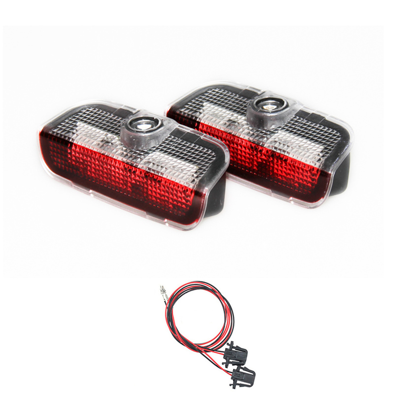 Image of LED Door Warning Light With VW Logo Projector For VW Golf 5 6 7 Jetta MK5 MK6 MK7 CC Tiguan Passat B6 B7 Scirocco With Harness
