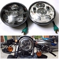 5 3 4 5 75 Round LED Projection Daymaker Headlight with high low beam 45w for