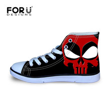 2016 hot sale men’s shoes high-top canvas shoes,cool cartoon superheros zombie skull printed shoes,high quality male flats shoes