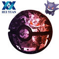 HUI YUAN Gengar Pokemon Crystal Ball 3D Glass Ball Rotary USB AA Battery 8CM Pokeball 3D