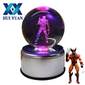 HUI YUAN Wolverine 3D Crystal Ball LED Novelty Light USB AA Battery Rotary Base Glass Ball