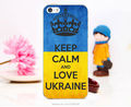 1pcs lot keep calm love Ukraine Flag Hard Transparent Case for iphone 5 5s 4 4g