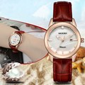 MOERS Women Watch Top Fashion Brand Female Clock Gold Calendar Real Leather Strap Waterproof Wristwatches relogio