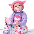 22 inch 55CM silicone reborn dolls babies realistic lovely boneca reborn poupee girls gift