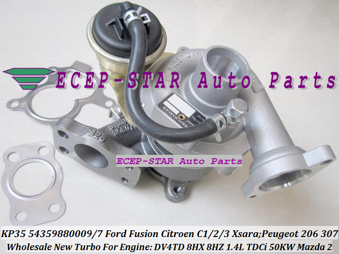 KP35 54359880009 54359880007 Turbocharger For Ford Fusion Citroen C1 C2 C3 Xsara Mazda 2 PEUGEOT 206 307 1.4L TDCi DV4TD 8HX 8HZ (5)