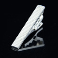 Sales Promotion New Classic for Men gift Metal silver short Necktie bamboo leaf Tie Bar Clasp