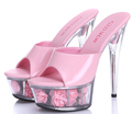 2015 Multicolor Rose Waterproof Sexy Wedding Shoes High heeled Sandals Nightclub Sandals slippers Shoes Women Plus
