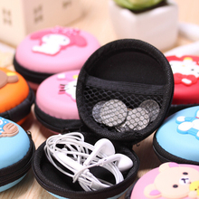 Kawaii Cartoon Candy Color Silicone Coin Purse Key Wallet Earphone Organizer Box FOD
