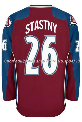 Cheap Men's Colorado Avalanche Ice Hockey Jerseys Paul STASTNY #26 Jersey (HOME RED),Authentic #26 STASTNY Jersey,Size S-3XL