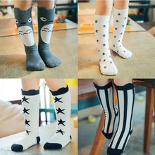 Kids Socks 2015 Spring Cotton Knee Cute Cartoon Creative Totoro Socks New Print Leg Warmer Toddler Socks 0-6 years 19 Color