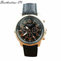 2016 New Design Dress Women New Unisex Leather Band Analog Quartz Vogue Wrist Watch Watch Montre