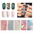 Hot 5pcs Broken Glass Mirror Foil Nail Art Paper Sticker DIY Nail Beauty Decoration Tools