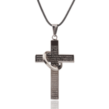 Fashion Cross Stainless Steel necklace for men s Rope Chain Scriptures cross necklaces statement jewelry Best