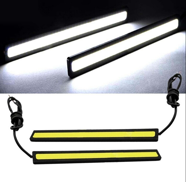 Image of 2pcs Waterproof 17cm COB DRL LED Car Parking LED DRL Daytime Running Light Auto Lamp For Universal Car light source Car styling