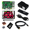 Raspberry Pi 3 Model B Board 3 5 TFT Touch Screen Clear Case 2pcs Heat Sink