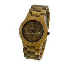 Resistentes de agua diaria de madera relojes hombres marca de lujo bewell relojes de madera fábrica de madera china directamente venta al por mayor