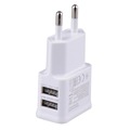 USB Charger 5V 2 0A 1 0A EU Plug Dual Universal mobile phone charger Wall