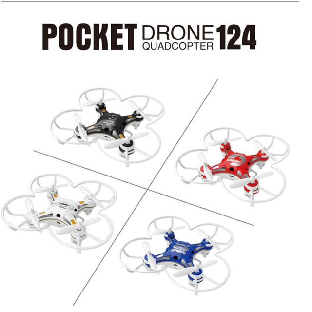 4 Цветов FQ777-124 Карман Drone 2.4 Г 4CH 6 Оси Гироскопа RC Мультикоптер Вертолет Дистанционного Управления Переключаемый Контроллер RTF Мини Drone