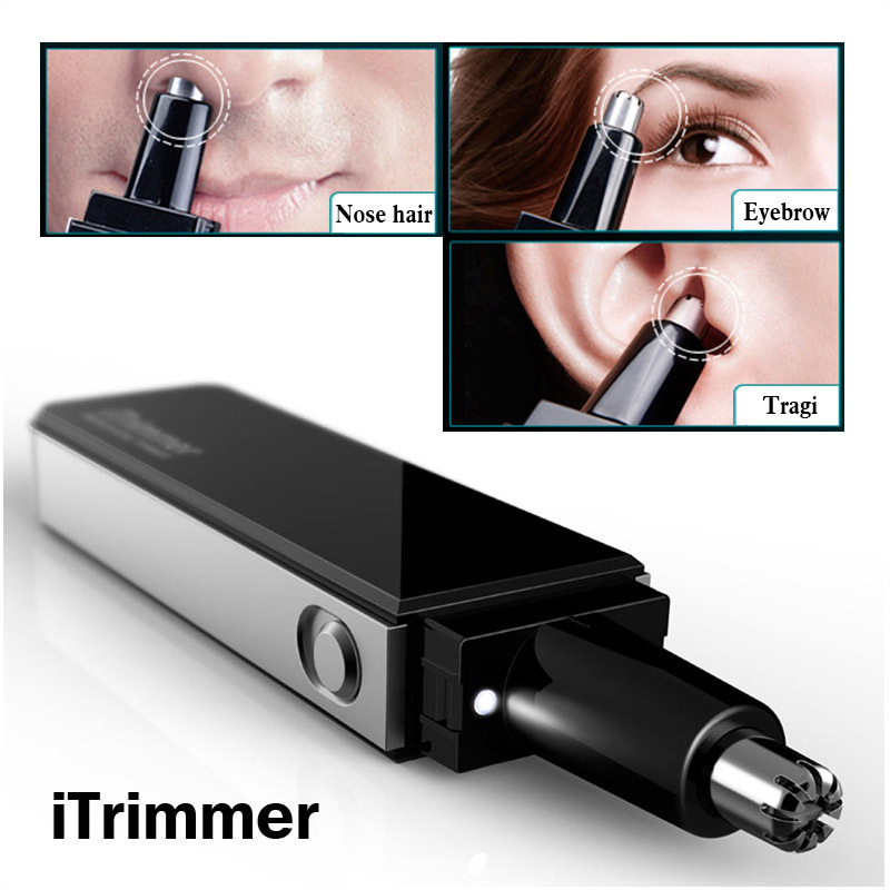 Image of Pritech Professional Water Resistant Nose and Ear Hair Trimmer with LED Light Ultra Modern Design
