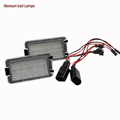 2pcs White LED 12V 3528SMD Car Light Number License Plate Lights Bulb For Megane II Kombi