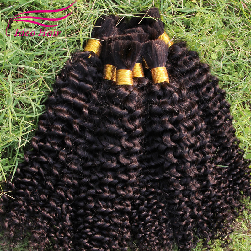 Image of Rosa Hair Products Brazilian Virgin Hair For Braiding Curly Human Braiding Hair Bulk No Weft Kinky Curly Bulk For Braiding 8-26