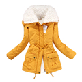 2016 Winter coat ladies wadded long wadded jacket thick hooded cotton jacket warm cotton parka slim