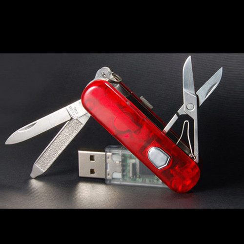 real capacity memory stick metal u disk Multi function Swiss army knife