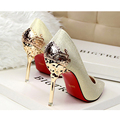 9 Color Sexy Carved Metal Flower Heels Women Pumps Suede Leather 10cm High Heels Stiletto Woman