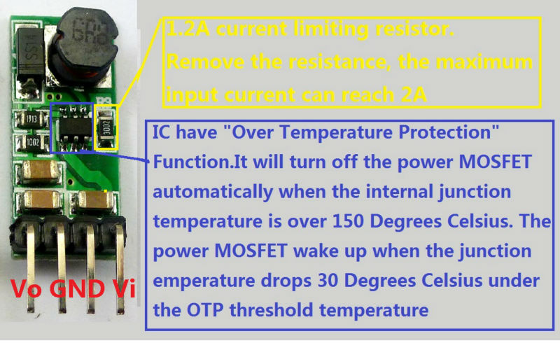 Description Picture 5 of item3 Pcs 3.7V 5V To 9V DC DC Converter Step-Up Boost Current Mode PWM Voltage Transformation Module