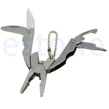 L109Multi Function Folding Pocket Tools Plier Knife Screwdriver keychain + Case Set