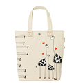 Fresh Style Ladies Shoulder Bag Cartoon Print Delicate Tote Women s Simple Casual Tote Simple Canvas