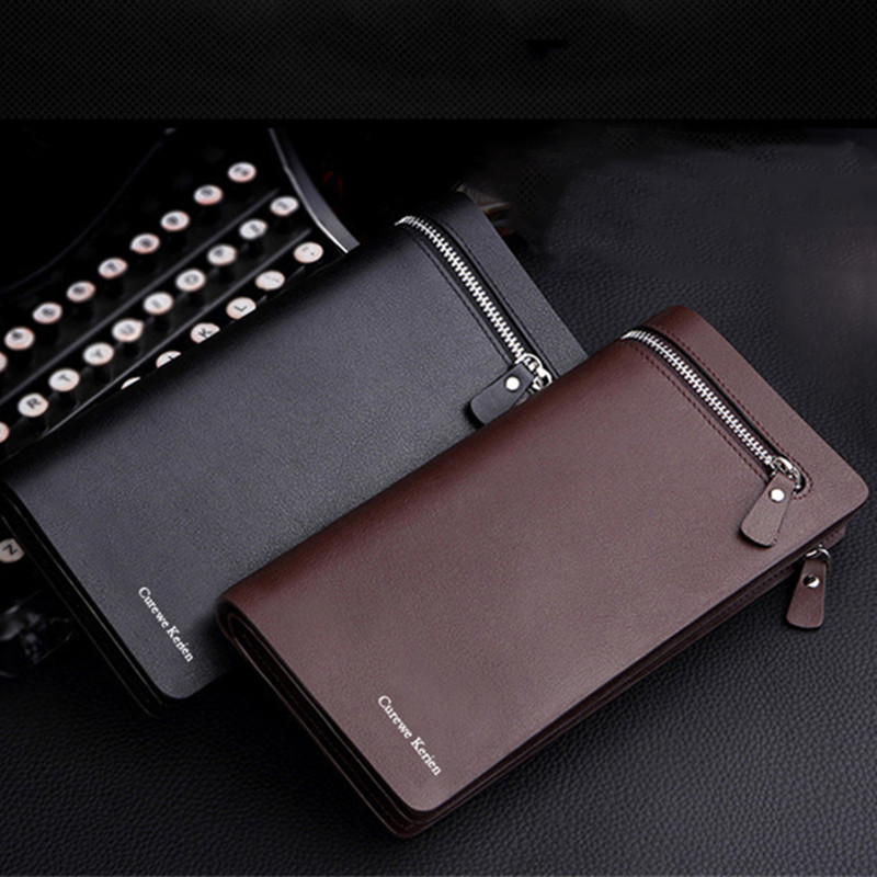 Image of 2016 New Men's Wallet Long Faux Leather Card Holder Business Style Pockets Clutch Purse High Quality carteira masculina N765