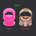 4pcs Ear Tunnels Plugs Skins Piercing Jewelry for Woman Body Piercings Flare Hollow Ear Skin Expansions