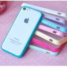 10 Colors Clear Matte Case For Coque iPhone 5c Case Silicone Frame Plastic Back Carcasa Funda For Capa Para iPhone 5c Capinha