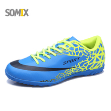 Somix Superfly Soccer Cleats 2016 Mens Sport Soccer Shoes Outdoor Long Spikes FG Football Shoes Trainers For Man Futsal Shoes
