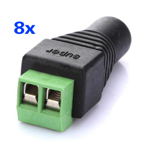 COFA 8X DC Power Jack 5.5X 2.1mm Connector Cable Adapter Plug