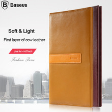 For iPhone 6s Case Brand Baseus High Quality Genuine Cow Leather Flip Case For iPhone 6 6s 4.7” Mobile Phone Bag Wallets Covers
