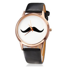 Fashion Moustache Relojes mujer 2015 Quartz Watch Women watches luxury brand wristwatch Leather relogio feminino gift