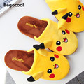 2017 Winter New Pokemon slippers Go Pokemon Pikachu Women Slippers Household Home Slippers Home Wear Warm