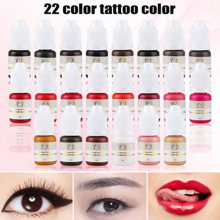 22 Farbe Permanent Make Up Augenbraue Tinten Lippen Auge Linie Tattoo Farbe Microblading Pigment Augenbraue Tattoo Farbe Tinten Tatowiertinte Aliexpress