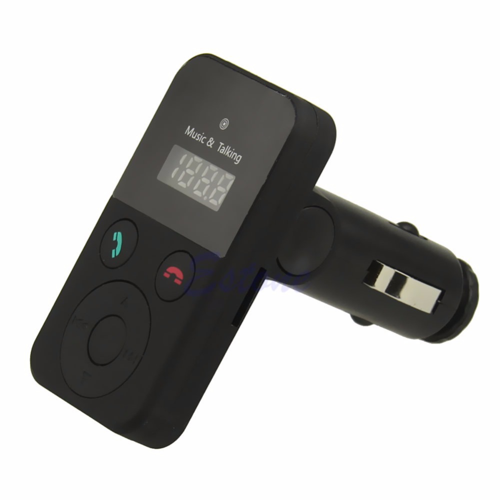 Car Kit Handsfree Bluetooth Wireless FM Transmitter USB SD LCD Remote MP3 w Mic