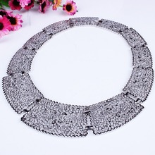 New Fashion Jewelry Alloy Hollow Out Flower Choker Necklaces For Women Girl Ladies Gift XL5836