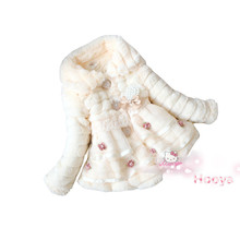 2015 Autumn Winter Girls faux Fur coat Children Outerwear dress style Jacket warm outerwear child Fleece