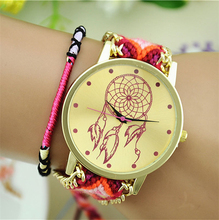 New Luxury Fashion Dreamcatcher Friendship Bracelet Watches Women Braid Dress Watches Jewelry novel design Relogios