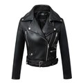 Fashion street brand style Women PU Leather Short Motorcycle Jacket Outerwear Free Shipping