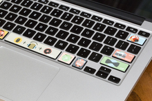 Free shipping Removable cute «Art youth» waterproof and dustproof keyboard stickers for computer mackbook air function keys